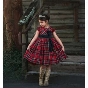 Trish Scully Isla Stewart Tartan Christmas Dress Girls 6